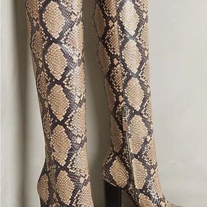 Sam Edelman Rylan Boots Snake Skin Knee High